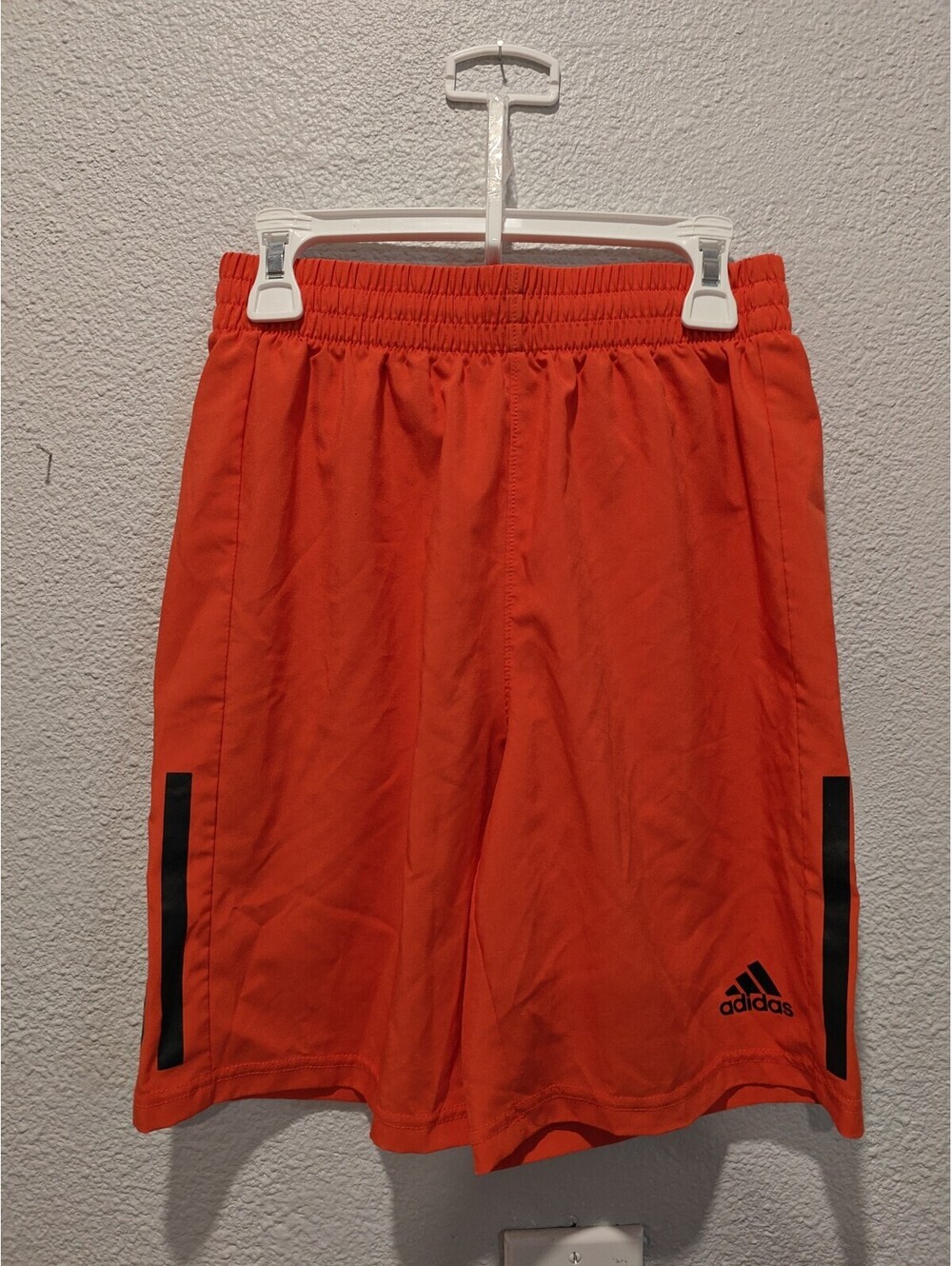 Adidas Regular Fit Orange Athletic Shorts Size M